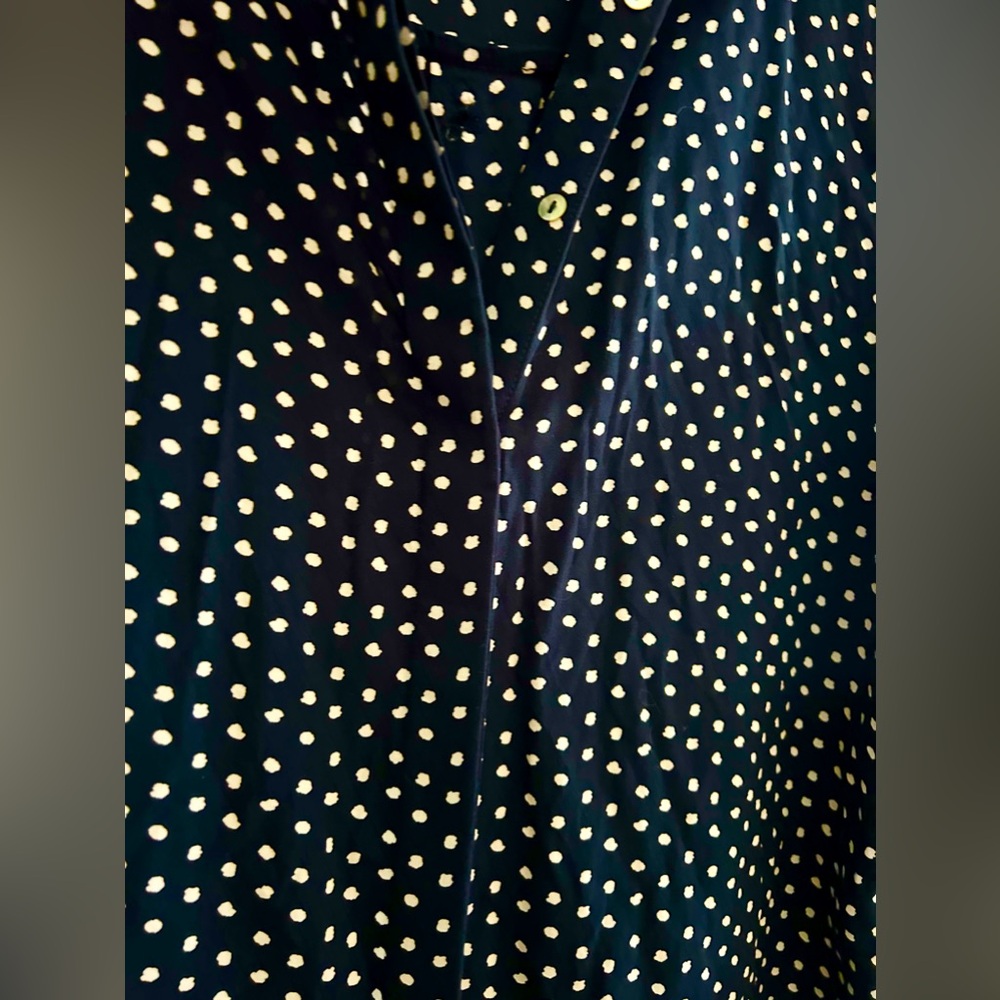 Zara Basic Medium Hidden Button Button-Up Blouse … - image 4